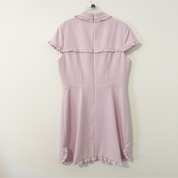 Gal Meets Glam Emma Ruffle Collar Dress Lavender Size 12 - Picture 7 of 11